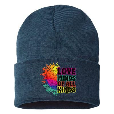 Love Minds Of All Kinds, Neurodiversity, Autism Awareness Sustainable Knit Beanie