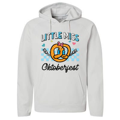 Little Miss Oktoberfest Pretzel German Performance Fleece Hoodie