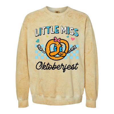 Little Miss Oktoberfest Pretzel German Colorblast Crewneck Sweatshirt