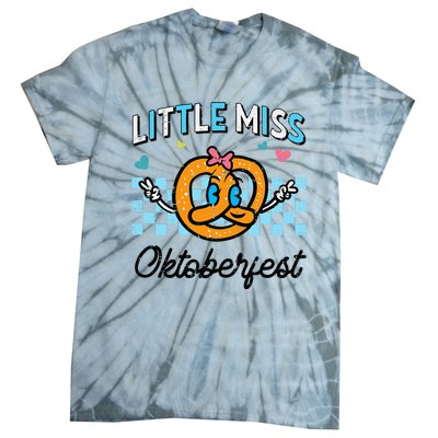 Little Miss Oktoberfest Pretzel German Tie-Dye T-Shirt