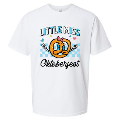 Little Miss Oktoberfest Pretzel German Sueded Cloud Jersey T-Shirt