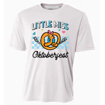 Little Miss Oktoberfest Pretzel German Cooling Performance Crew T-Shirt