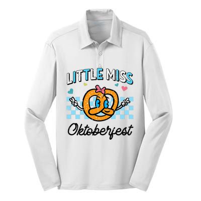 Little Miss Oktoberfest Pretzel German Silk Touch Performance Long Sleeve Polo