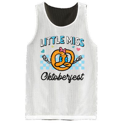 Little Miss Oktoberfest Pretzel German Mesh Reversible Basketball Jersey Tank