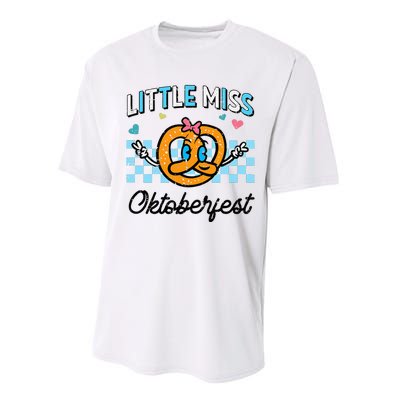 Little Miss Oktoberfest Pretzel German Performance Sprint T-Shirt