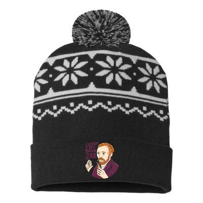 Lend me our ear Design for an Van Gogh Art Lover USA-Made Snowflake Beanie