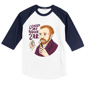 Lend me our ear Design for an Van Gogh Art Lover Baseball Sleeve Shirt