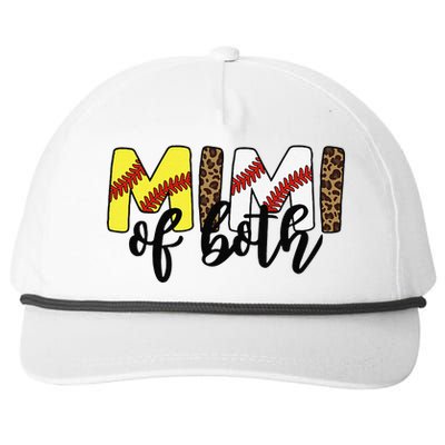 Leopard Mimi Of Both Baseball Softball Grandma Mother's Day Snapback Five-Panel Rope Hat