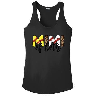 Leopard Mimi Of Both Baseball Softball Grandma Mother's Day Ladies PosiCharge Competitor Racerback Tank