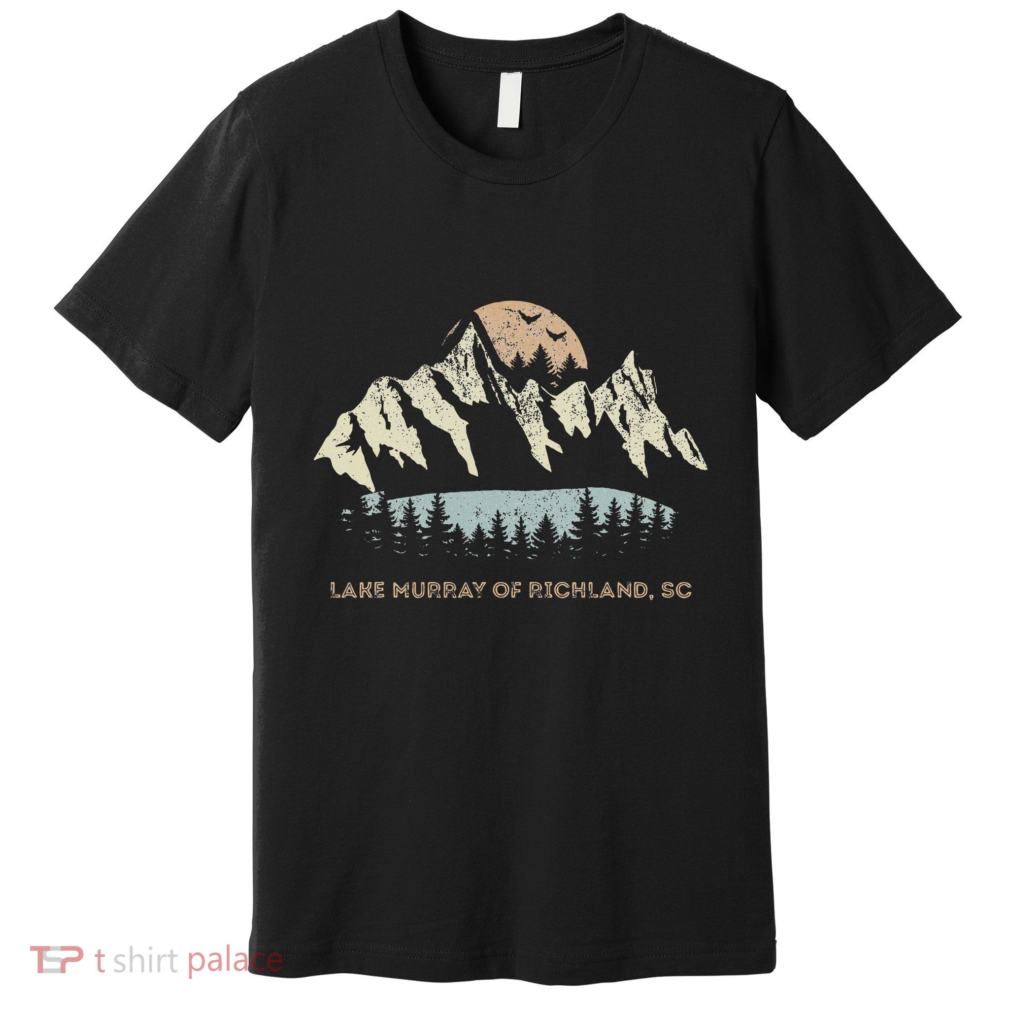 Lake Murray Of Richland South Carolina Mountain Sunset Premium T-Shirt