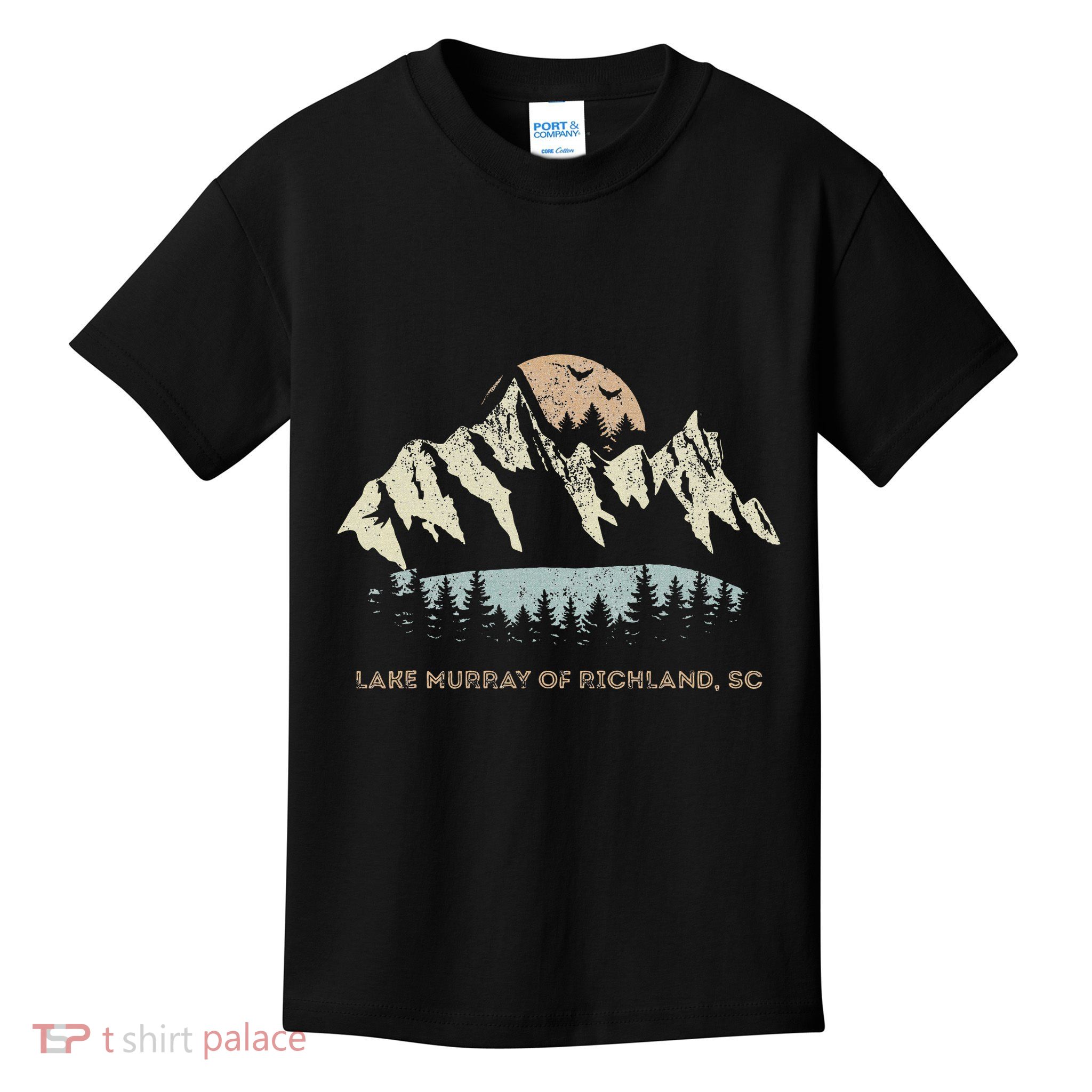 Lake Murray Of Richland South Carolina Mountain Sunset Kids T-Shirt