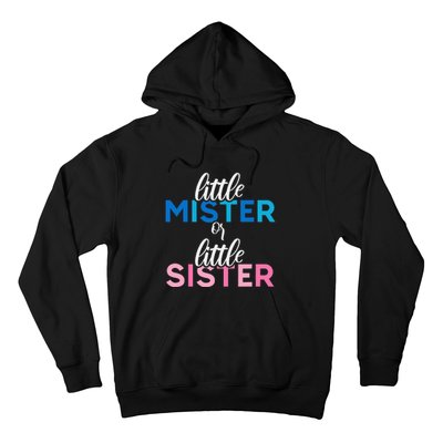 Little Mister or Little Sister Gender Reveal Hoodie