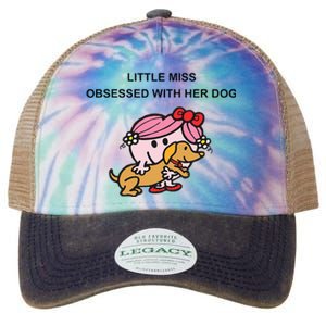 Little Miss Obsessed With Her Dog Funny Design Legacy Tie Dye Trucker Hat