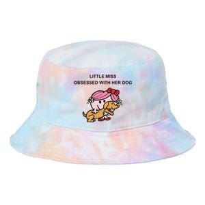 Little Miss Obsessed With Her Dog Funny Design Tie Dye Newport Bucket Hat