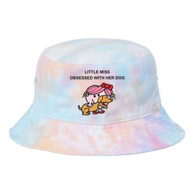 Little Miss Obsessed With Her Dog Funny Design Tie Dye Newport Bucket Hat