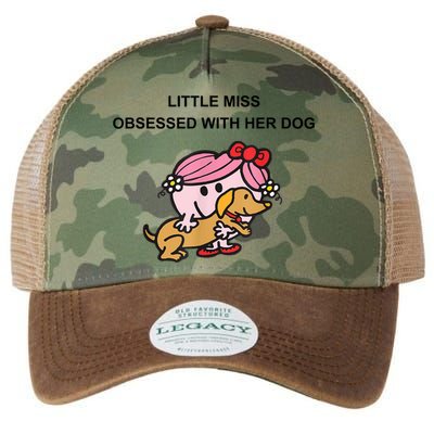 Little Miss Obsessed With Her Dog Funny Design Legacy Tie Dye Trucker Hat