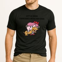 Little Miss Obsessed With Her Dog Funny Design Cooling Performance Crew T-Shirt