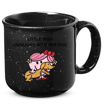 Little Miss Obsessed With Her Dog Funny Design 15oz Campfire Ceramic Mug