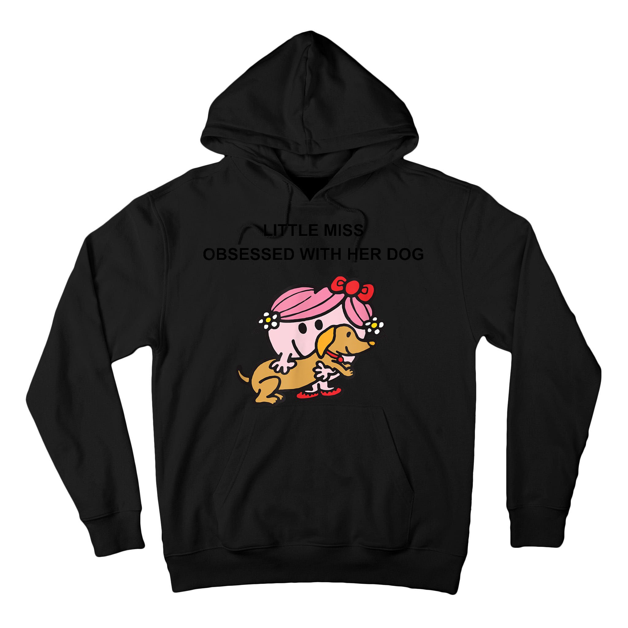 Little Miss Obsessed With Her Dog Funny Design Tall Hoodie