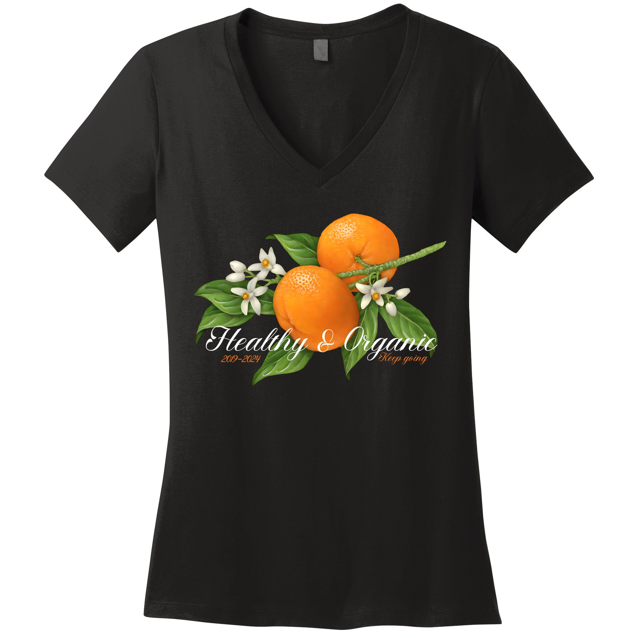 Limited Midnight Organic 5 Year Healthy & Organic Women's V-Neck T-Shirt
