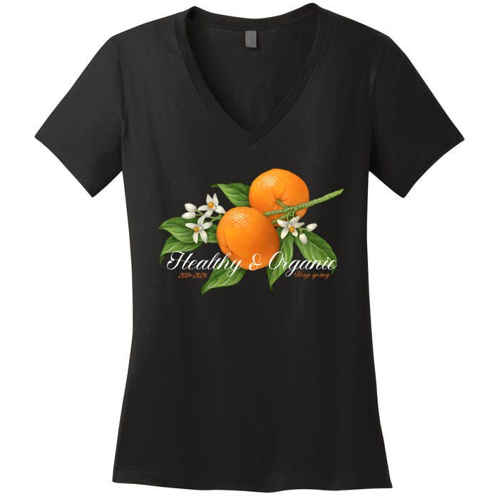 Limited Midnight Organic 5 Year Healthy & Organic Women's V-Neck T-Shirt