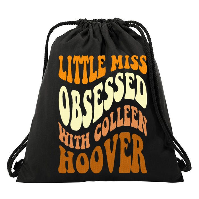 Little Miss Obsessed With Colleen Hoover Bookish Book Lover Drawstring Bag