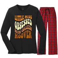 Little Miss Obsessed With Colleen Hoover Bookish Book Lover Women's Long Sleeve Flannel Pajama Set 