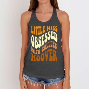 Little Miss Obsessed With Colleen Hoover Bookish Book Lover Women's Knotted Racerback Tank