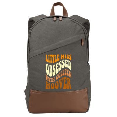 Little Miss Obsessed With Colleen Hoover Bookish Book Lover Cotton Canvas Backpack