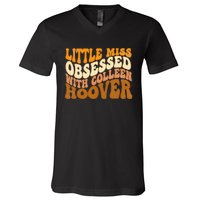 Little Miss Obsessed With Colleen Hoover Bookish Book Lover V-Neck T-Shirt