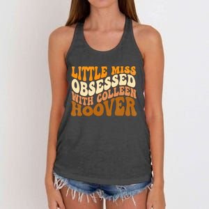 Little Miss Obsessed With Colleen Hoover Bookish Book Lover Women's Knotted Racerback Tank