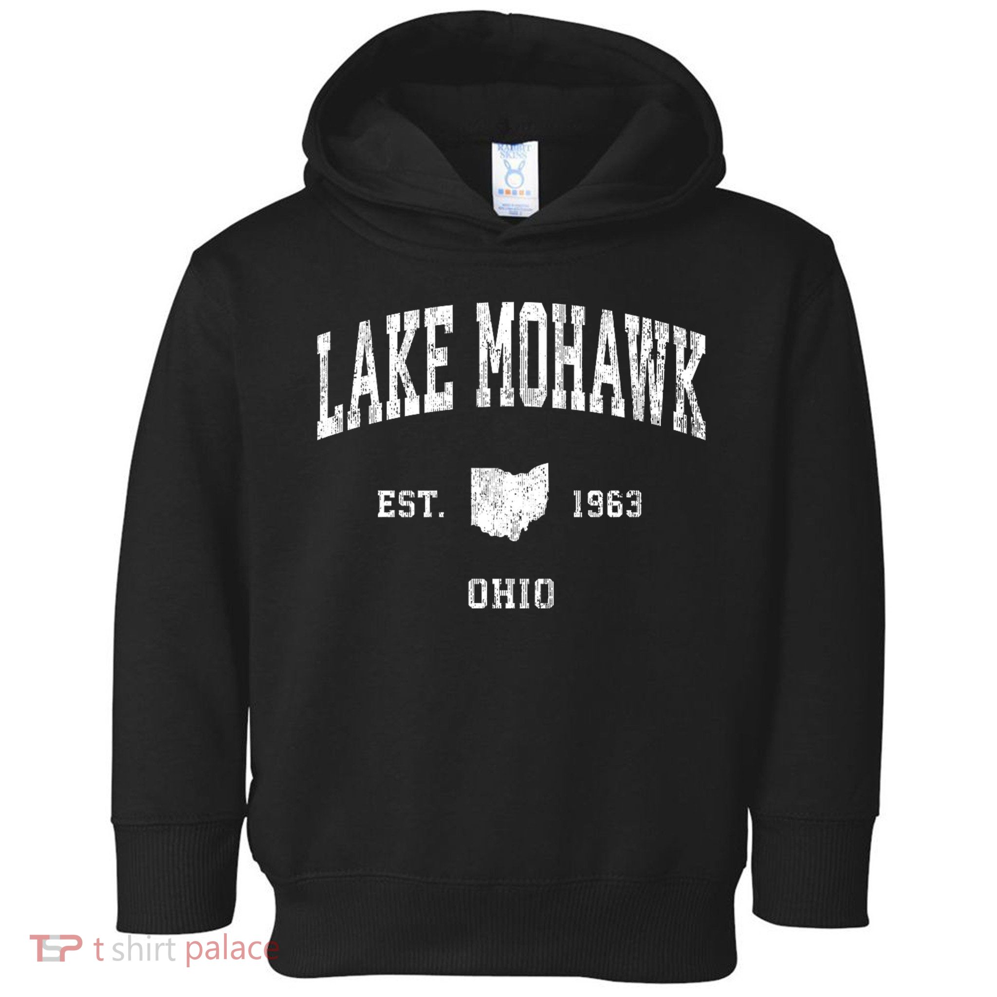 Lake Mohawk Ohio Oh Vintage Athletic Toddler Hoodie