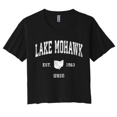 Lake Mohawk Ohio Oh Vintage Athletic Crop Top