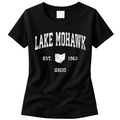 Lake Mohawk Ohio Oh Vintage Athletic Womens T-Shirt