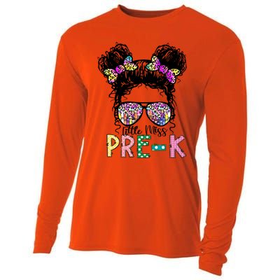 Lil Miss PreK Messy Bun Tie Dye American Cool Gift Cooling Performance Long Sleeve Crew