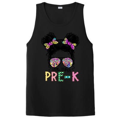 Lil Miss PreK Messy Bun Tie Dye American Cool Gift PosiCharge Competitor Tank