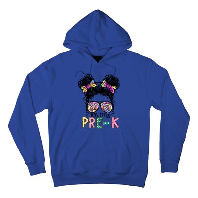 Lil Miss PreK Messy Bun Tie Dye American Cool Gift Hoodie