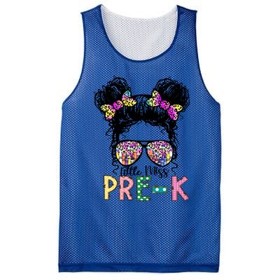 Lil Miss PreK Messy Bun Tie Dye American Cool Gift Mesh Reversible Basketball Jersey Tank