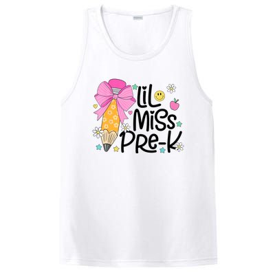 Little Miss Prek Pencil Bow First Day Of School PosiCharge Competitor Tank