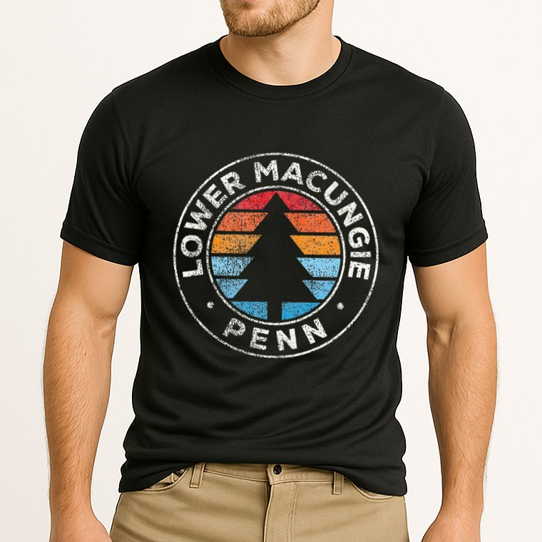 Lower Macungie Pennsylvania Pa Vintage Graphic Retro 70s Cooling Performance Crew T-Shirt