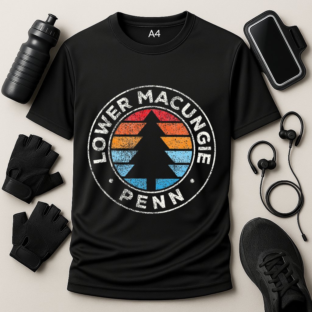 Lower Macungie Pennsylvania Pa Vintage Graphic Retro 70s Cooling Performance Crew T-Shirt