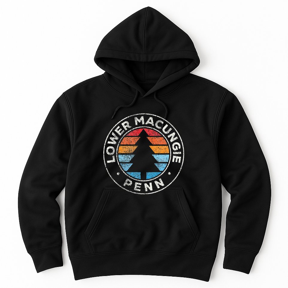 Lower Macungie Pennsylvania Pa Vintage Graphic Retro 70s Hoodie