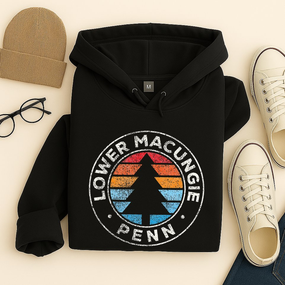 Lower Macungie Pennsylvania Pa Vintage Graphic Retro 70s Hoodie
