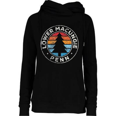Lower Macungie Pennsylvania Pa Vintage Graphic Retro 70s Womens Funnel Neck Pullover Hood