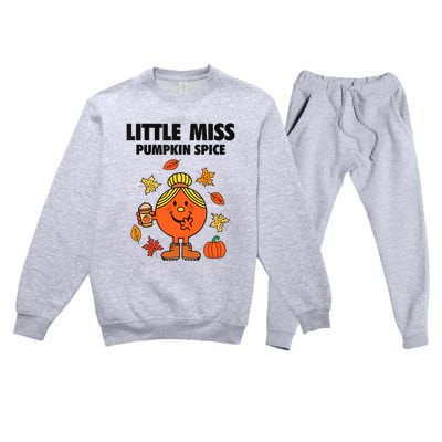 Little Miss Pumpkin Spice Premium Crewneck Sweatsuit Set