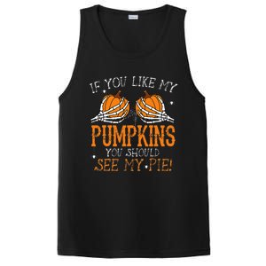 Like My Pumpkins See My Pie Adult Humor Funny Halloween Gift PosiCharge Competitor Tank