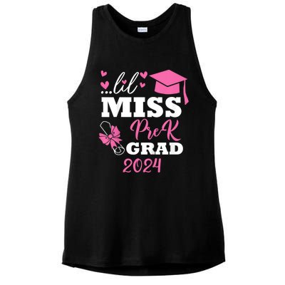 Little Miss Prek Grad 2024 Preschool Prek Graduation Ladies PosiCharge Tri-Blend Wicking Tank