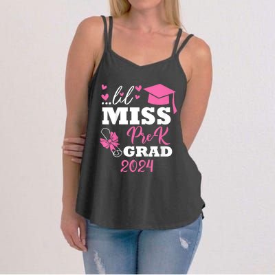 Little Miss Prek Grad 2024 Preschool Prek Graduation Women's Strappy Tank