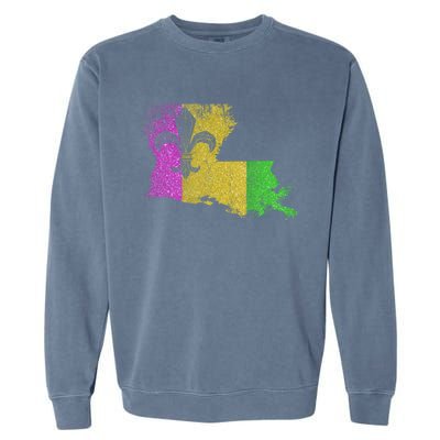 Louisiana Masquerade Parade Party New Orleans Mardi Gras Cool Gift Garment-Dyed Sweatshirt