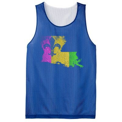 Louisiana Masquerade Parade Party New Orleans Mardi Gras Cool Gift Mesh Reversible Basketball Jersey Tank